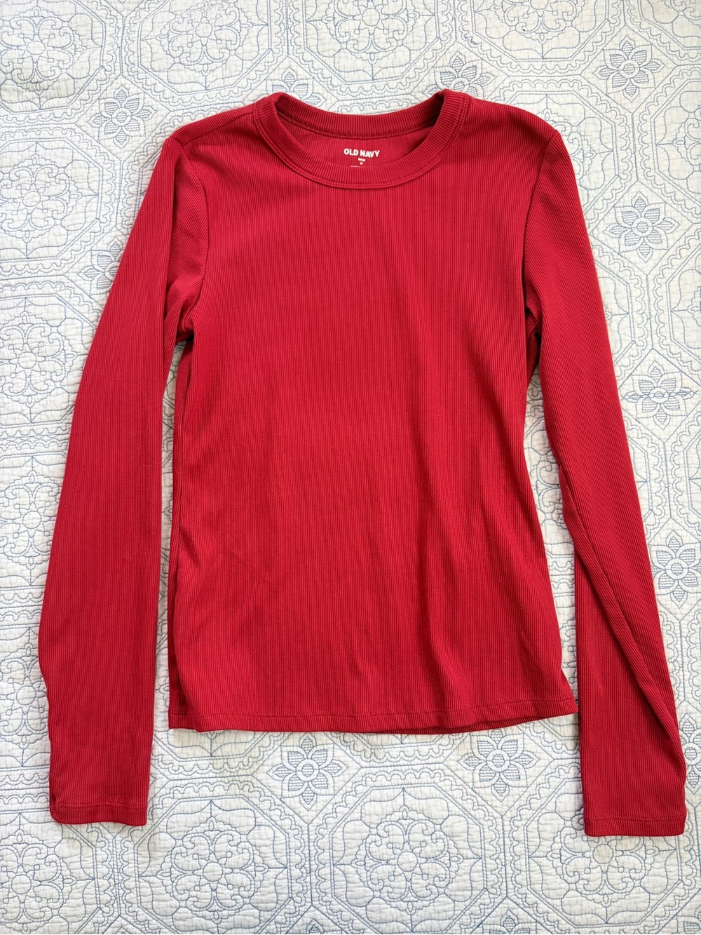 Old Navy Red Long Sleeve Women’s Crewneck